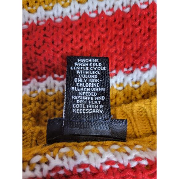 Rue 21 knit pullover sweater with stripes. Tie strings at the neck/collar. Med - Picture 4 of 4